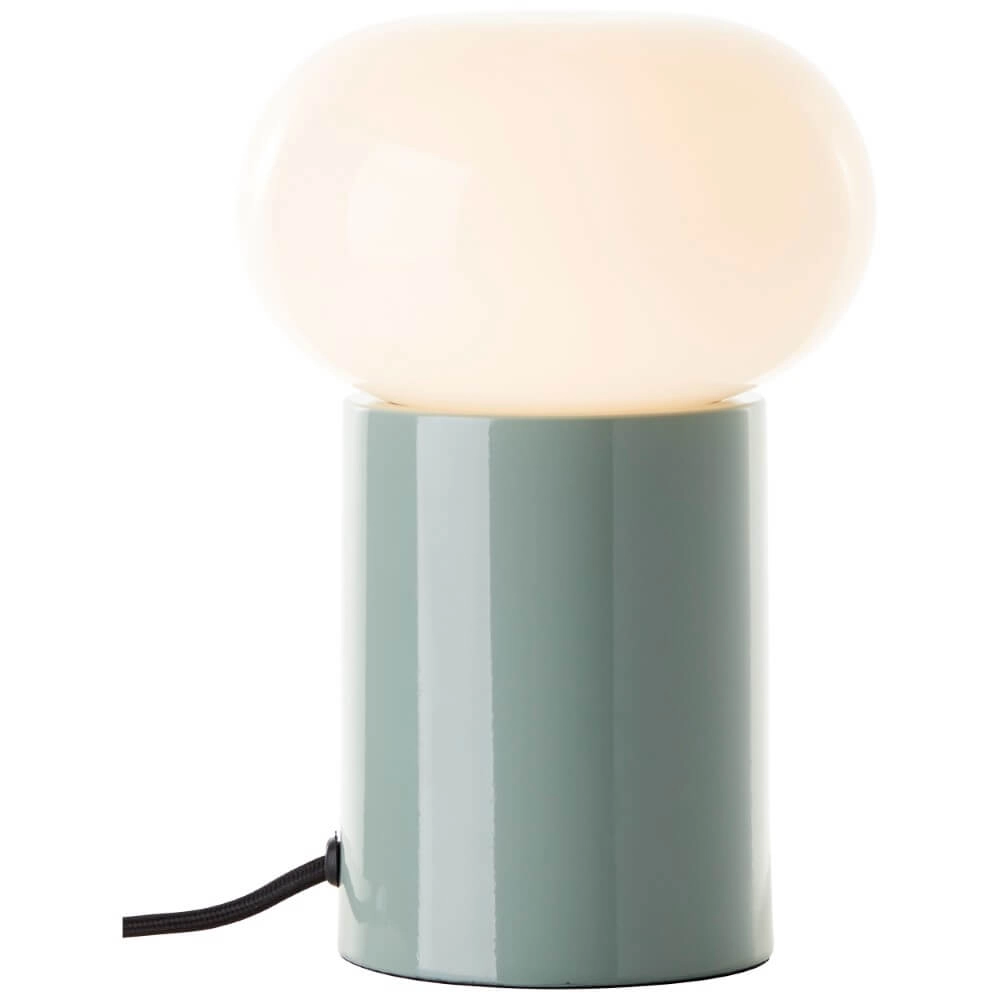 Lampe de table verte Knut avec verre blanc Brilliant 4004353430176