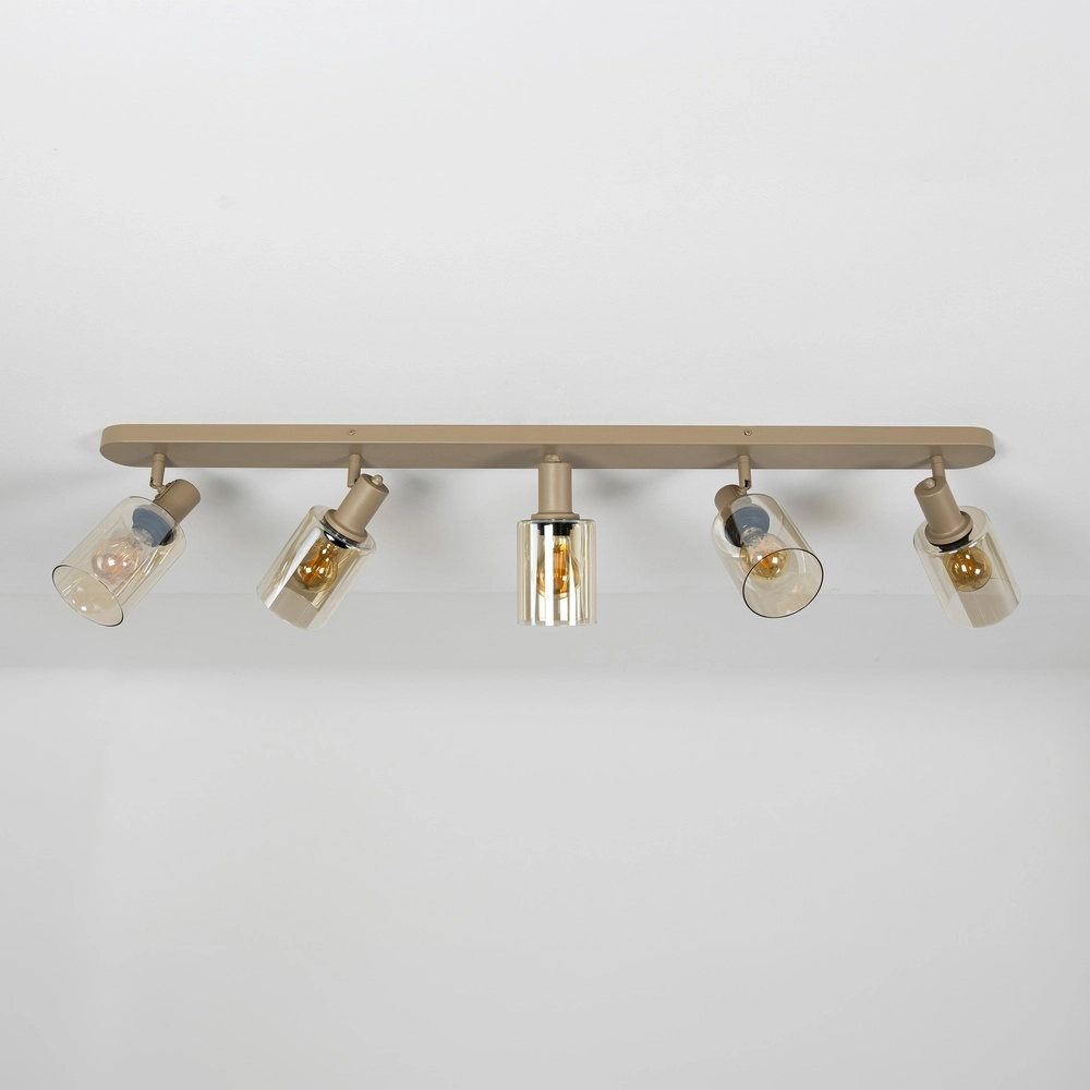 Lampe de plafond droite Sepiora Brun sable 5 clair Lyora 8716803515246