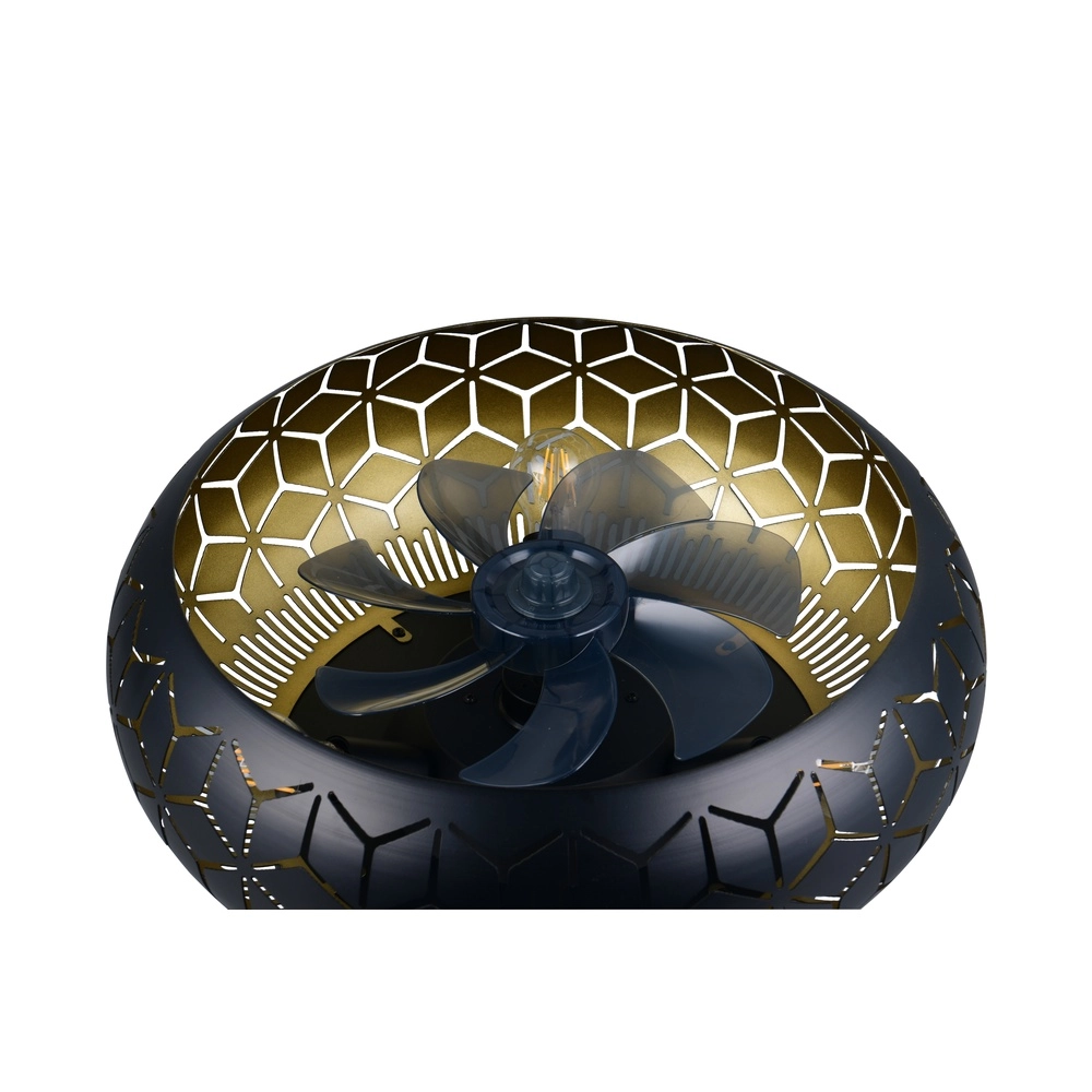 Ventilateur de plafond noir Bidar excl 3x E27 Trio 4017807643985