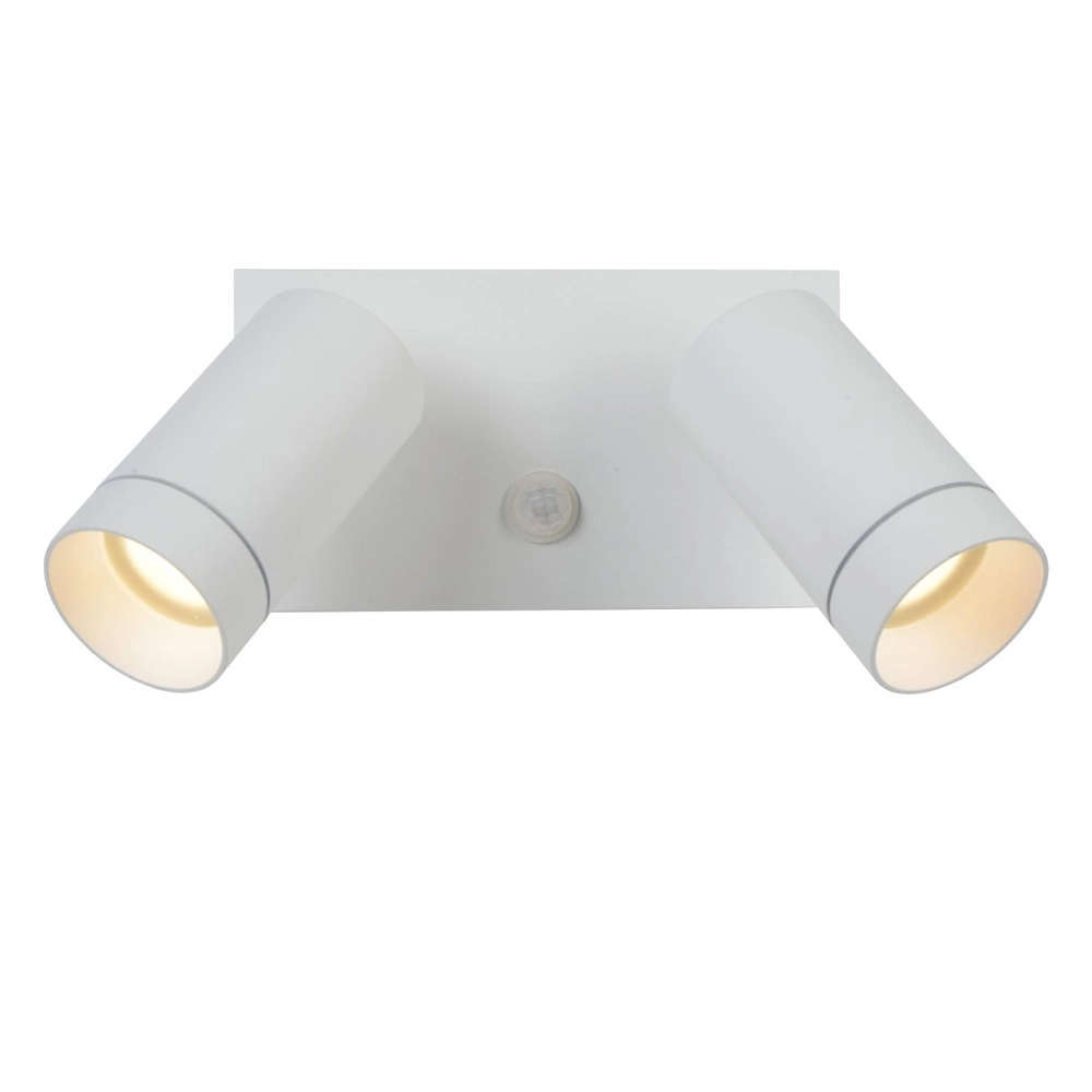 Projecteur mural Taylor Double IP54 avec capteur blanc Lucide 5411212092724