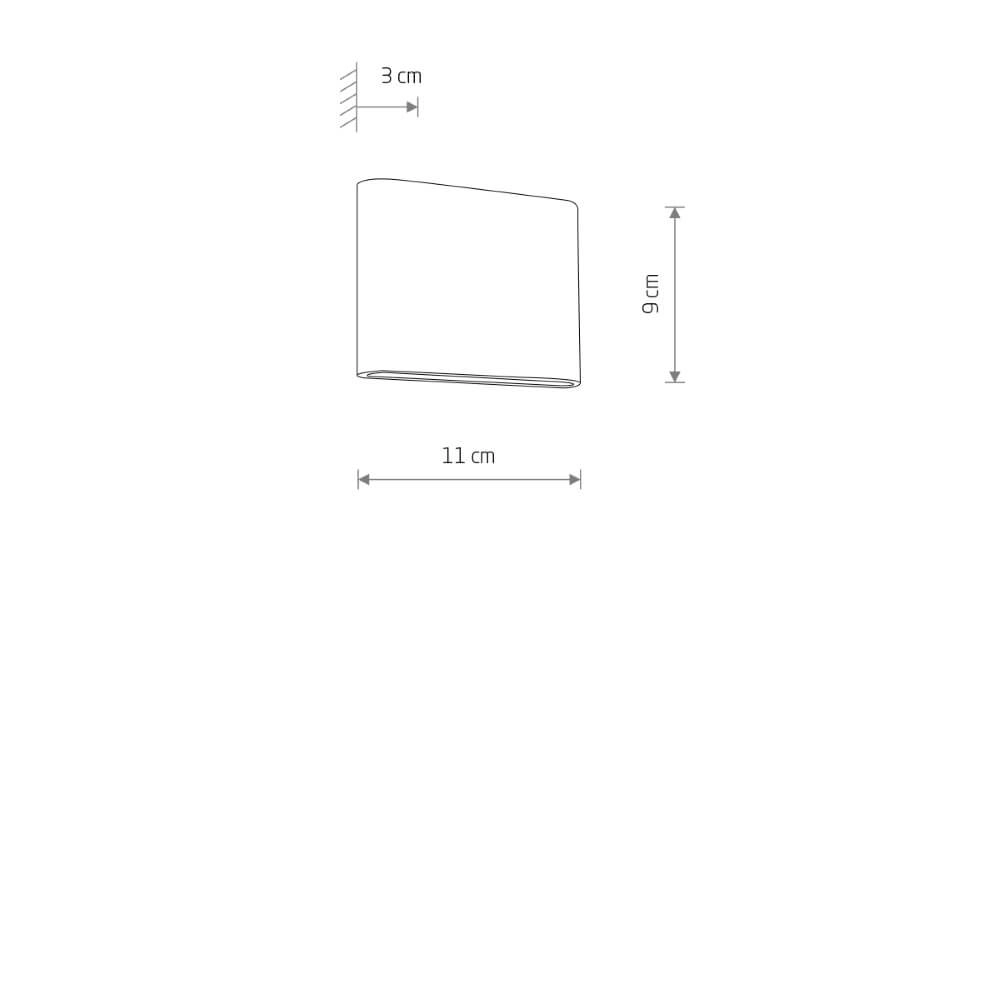 Applique murale en laiton Semi S LED 11cm Lyora 5903139113656