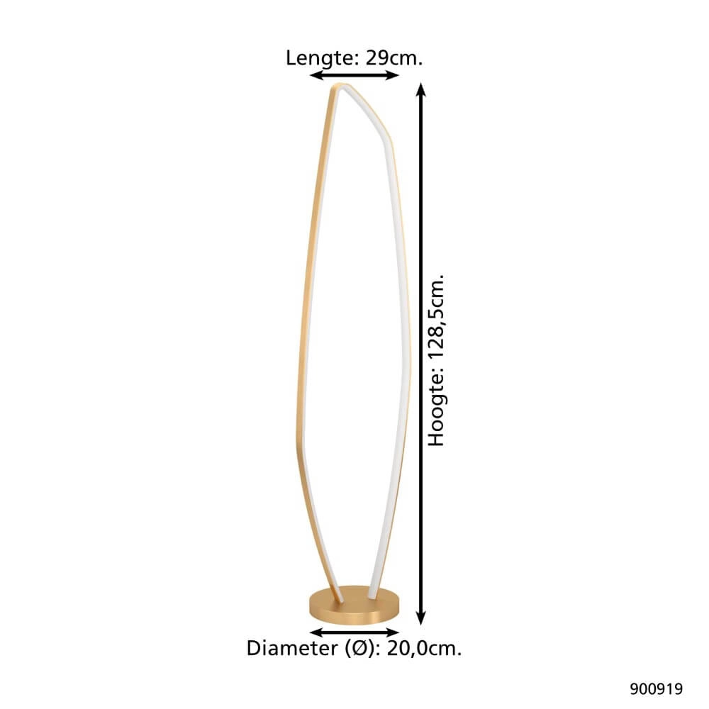 Lampe sur pied LED dorée Vallerosa Eglo 9008606277841