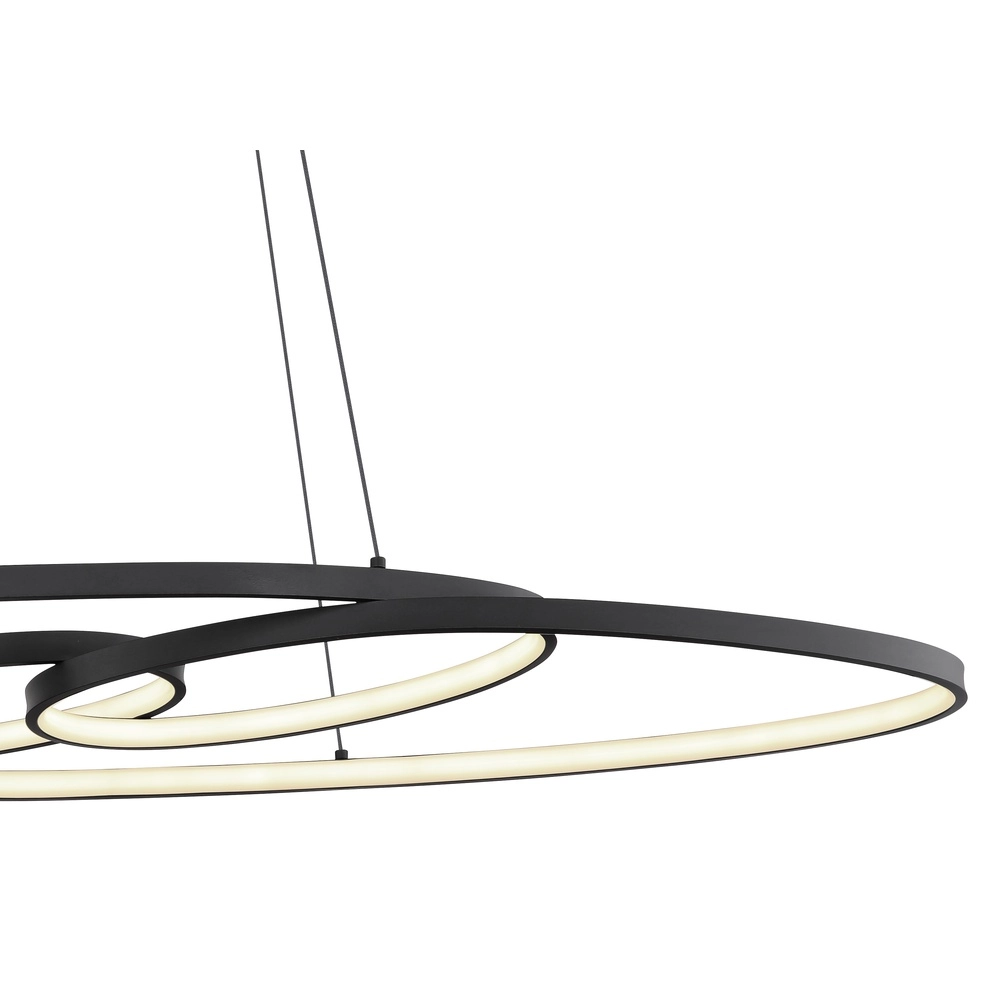 Lampe pendante de conception Spira Noir Globo 9007371450251