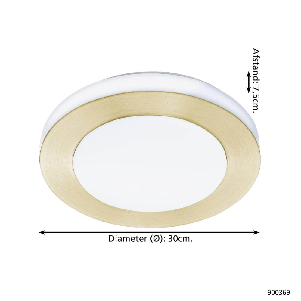 Lampe de salle de bain en laiton Led Carpi Ø 30 cm Eglo 9008606240623