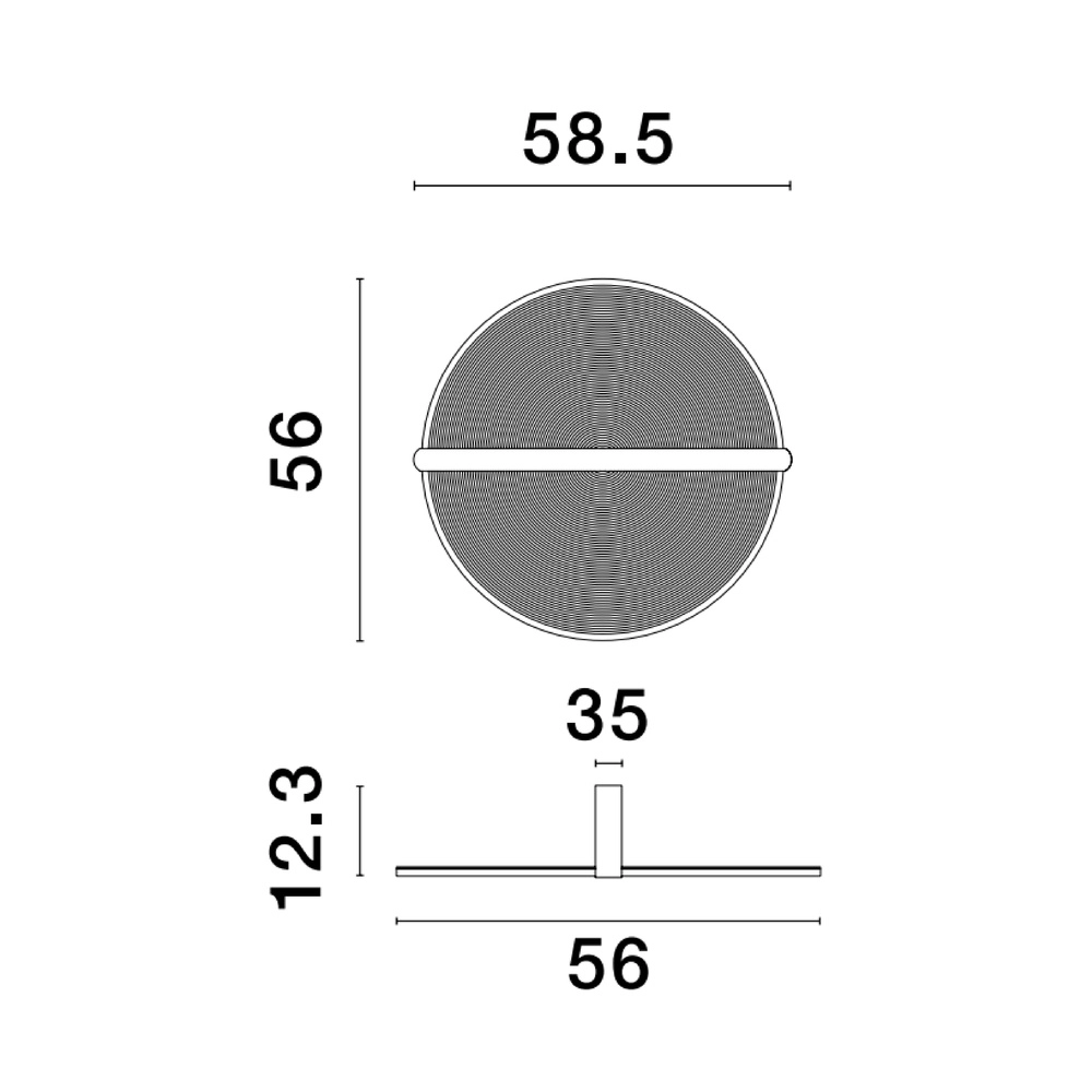 Plafonnier élégant Noah Ø 56cm marron café Lyora 5212017439383