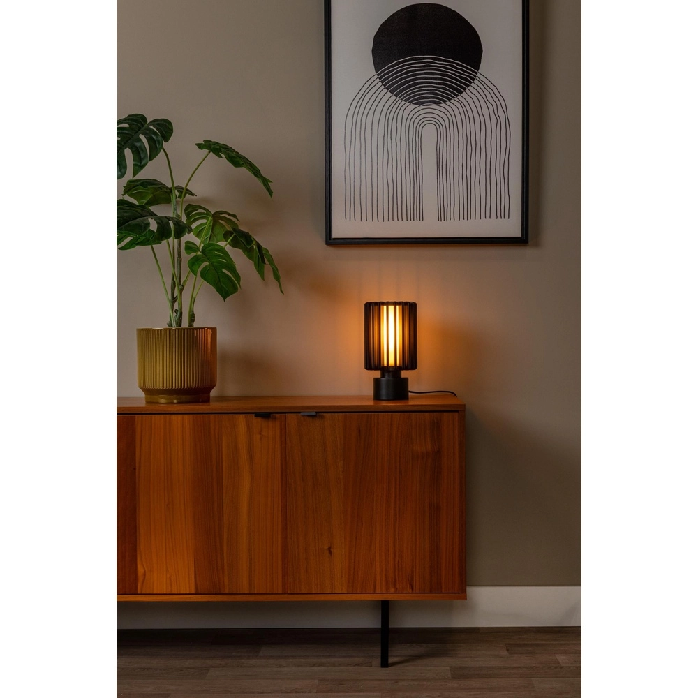 Lampe de table Lambres Ø 15 cm de noir Lucide 5411212452948