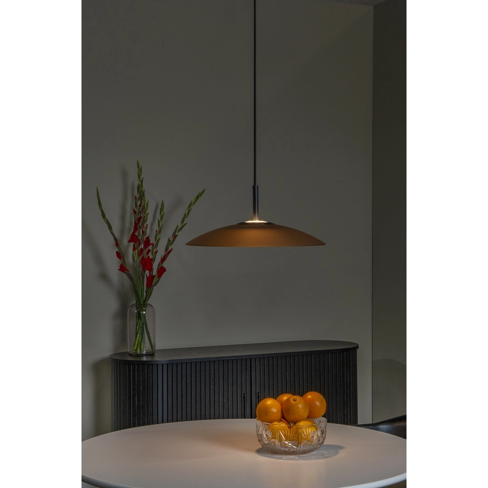 Lampe suspendue élégante Menga Ø verre ambré de 40 cm Premium by Lucide 5411212251190