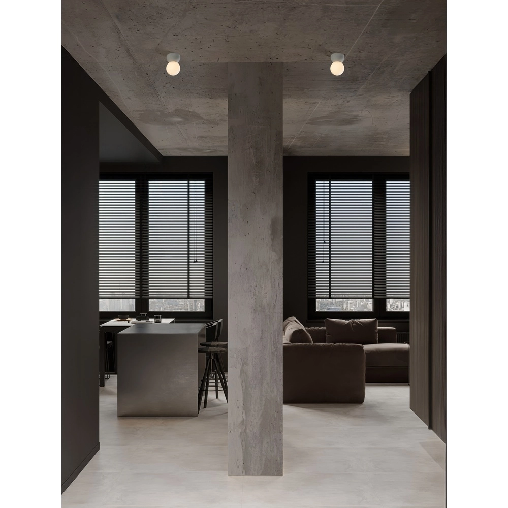 Plafonnier Zero Gris béton avec blanc Lyora 5212017464453