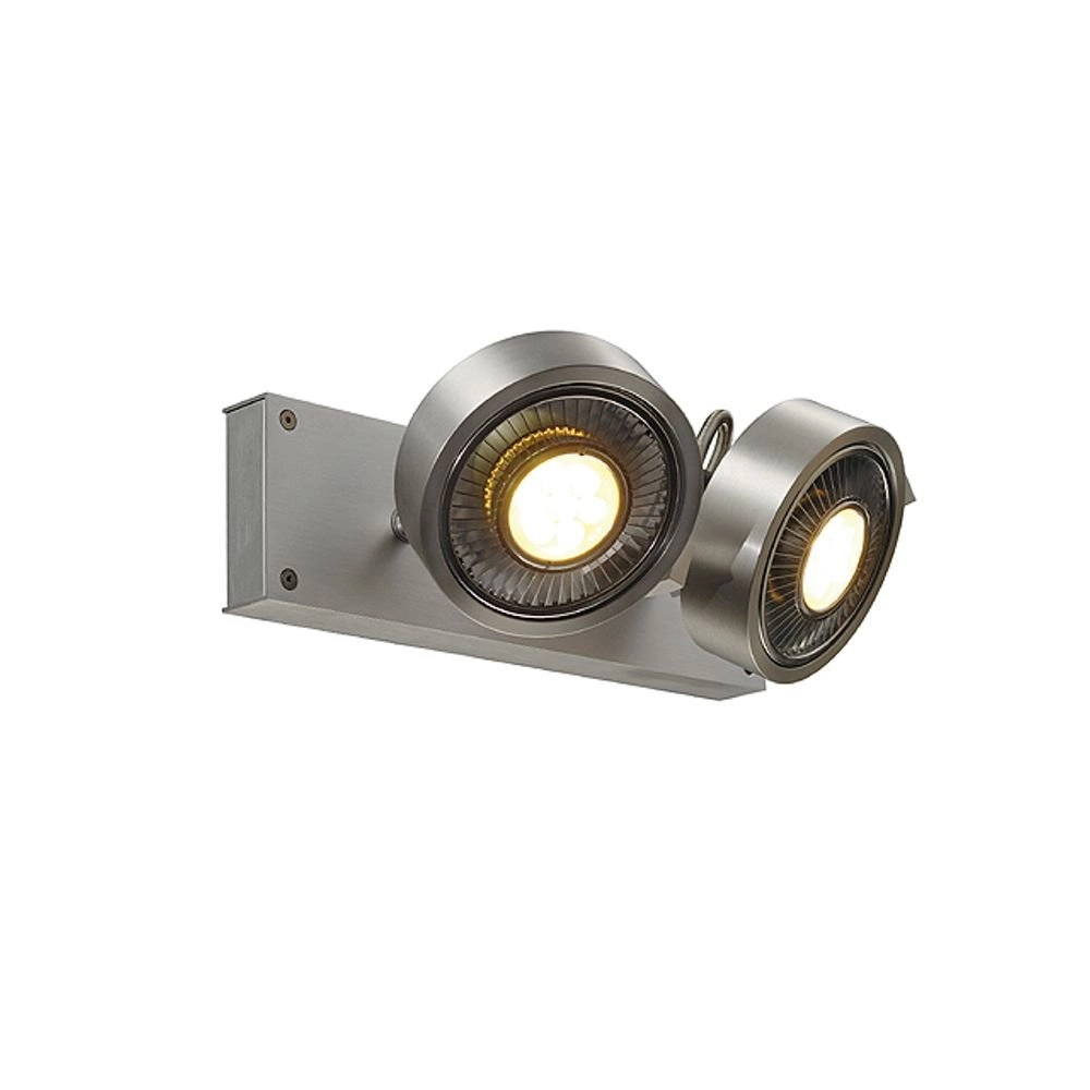 spot Kalu 2 QPAR111 Gris métallisé à 2 lumières SLV 4024163142434