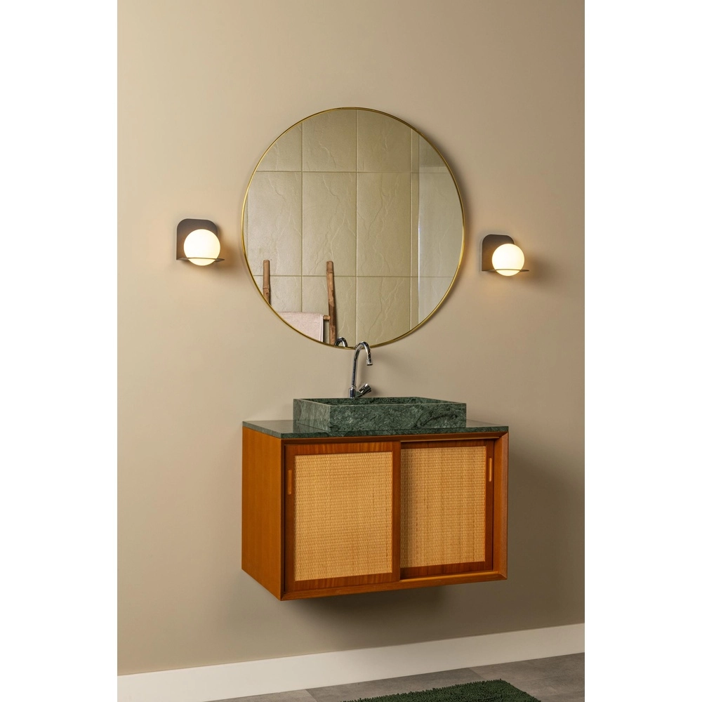 Lampe murale de conception Davy noir adapté à la salle de bain Lucide 5411212040558