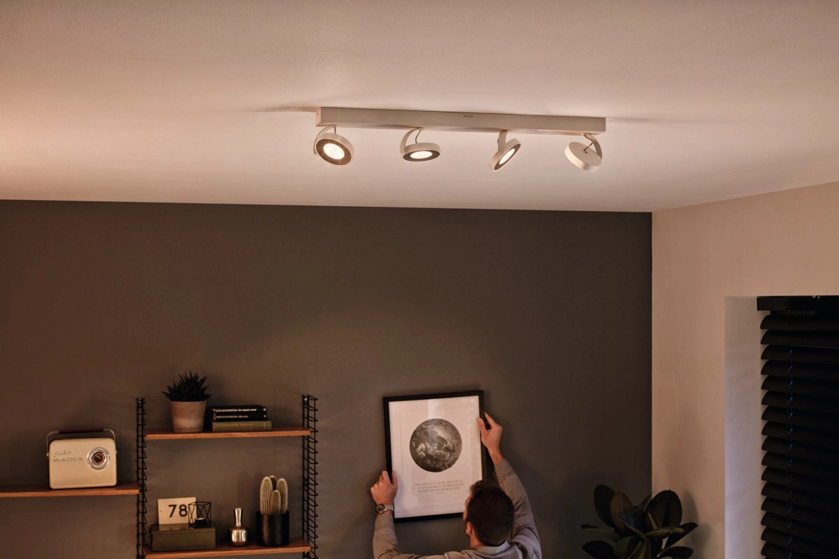 spot Clockwork 4 lumières blanc Philips 8718696154526