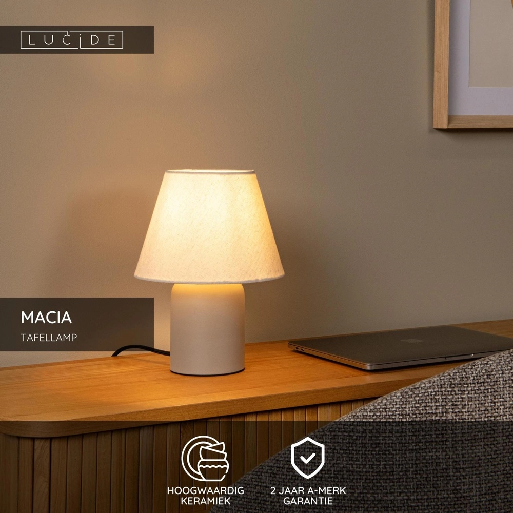 Lampe de table Macia brun sable Lucide 5411212061577