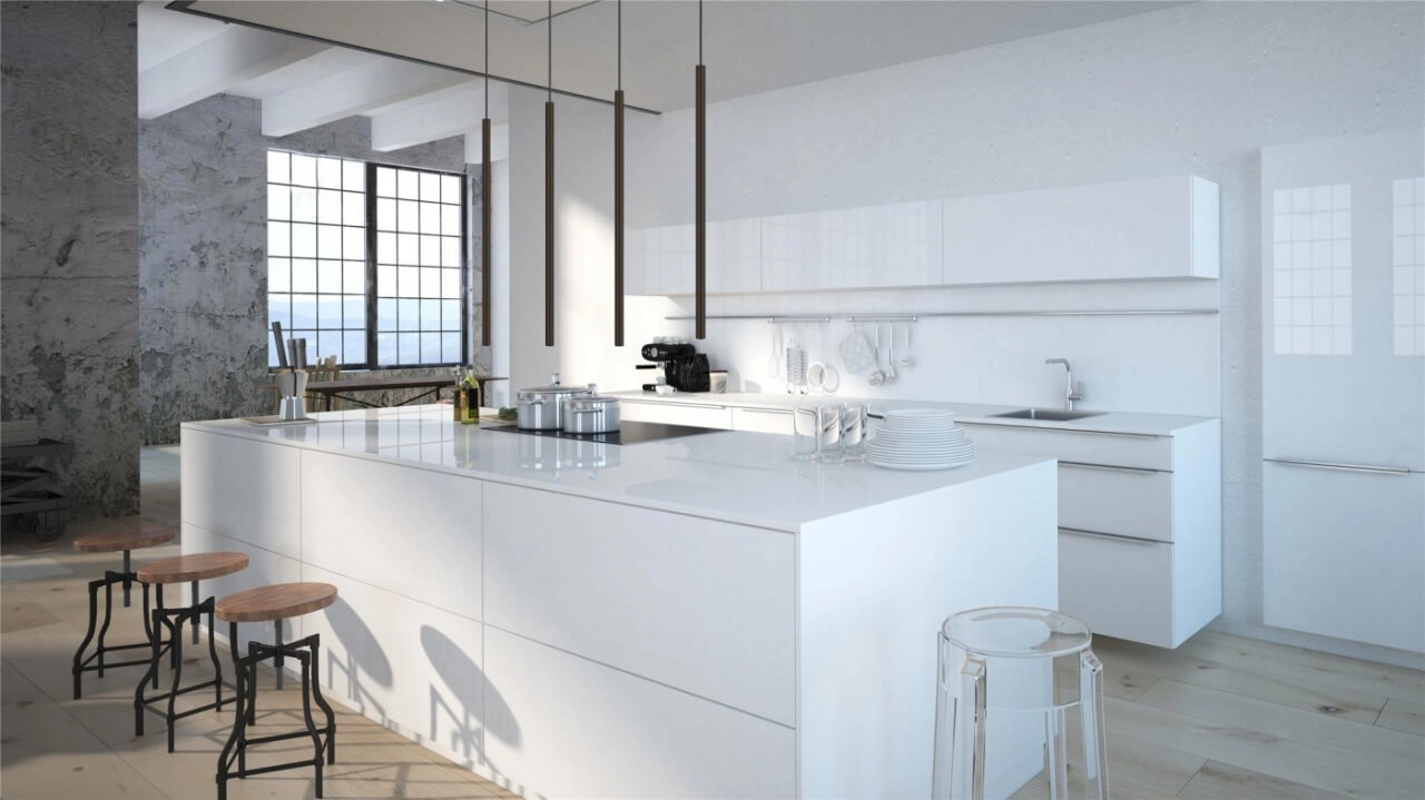 Lampe suspendue mince Laser L 2,5 cm noir Lyora 5903139843393