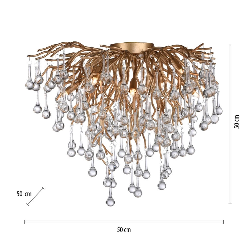 Lustre Icicle laiton 50cm Paul Neuhaus 4012248352083