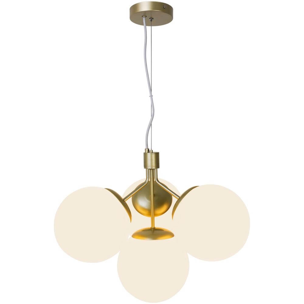 Suspension 4 lumières Ivona Or avec verre blanc Nordlux 5704924005329