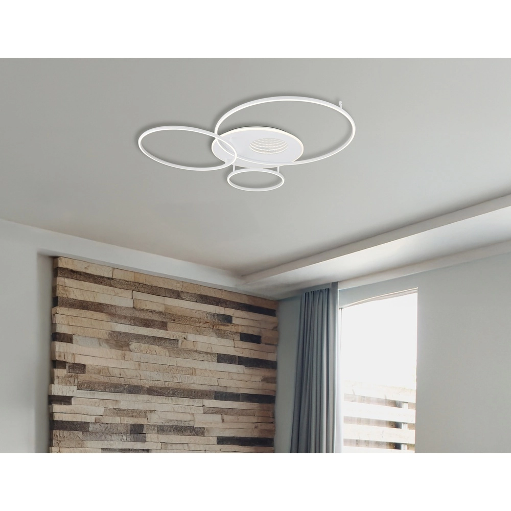 Lampe de plafond moderne Invertina blanc 126cm Globo 9007371576043