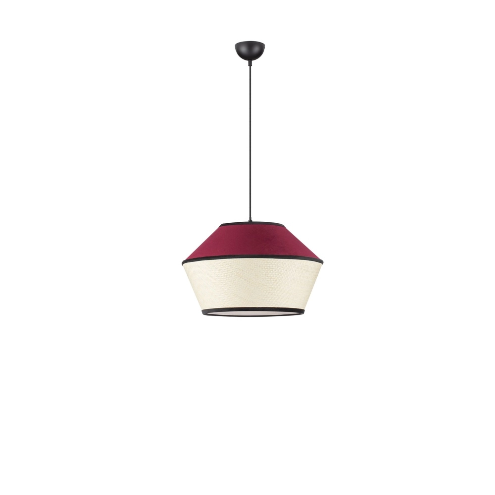 Lampe suspendue Veliss Blanc avec un rouge bordeaux Lyora 5212017493835