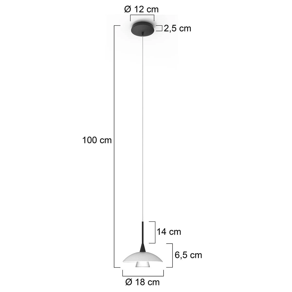 Lampe suspendue Tallerken Ø 18 cm Steinhauer 8712746133561