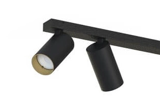 Spot en saillie Mono noir avec de l'or Lyora 5903139776899