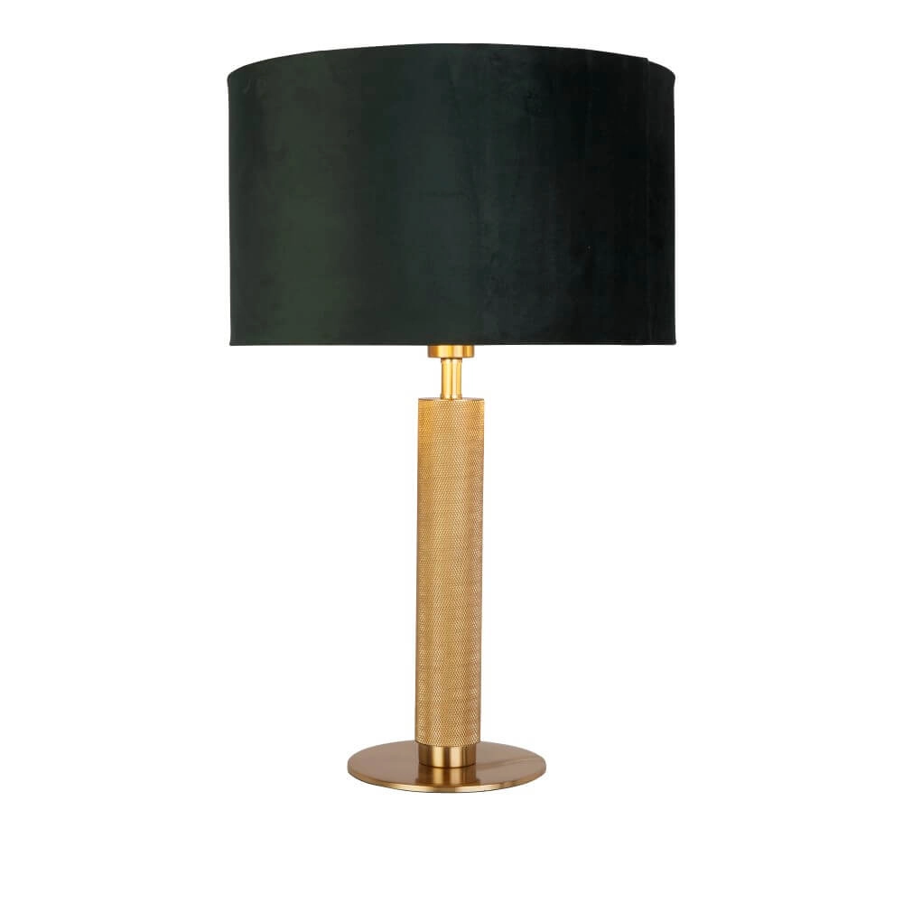 Lampe de table dorée London avec capuche verte Searchlight 5053423248400