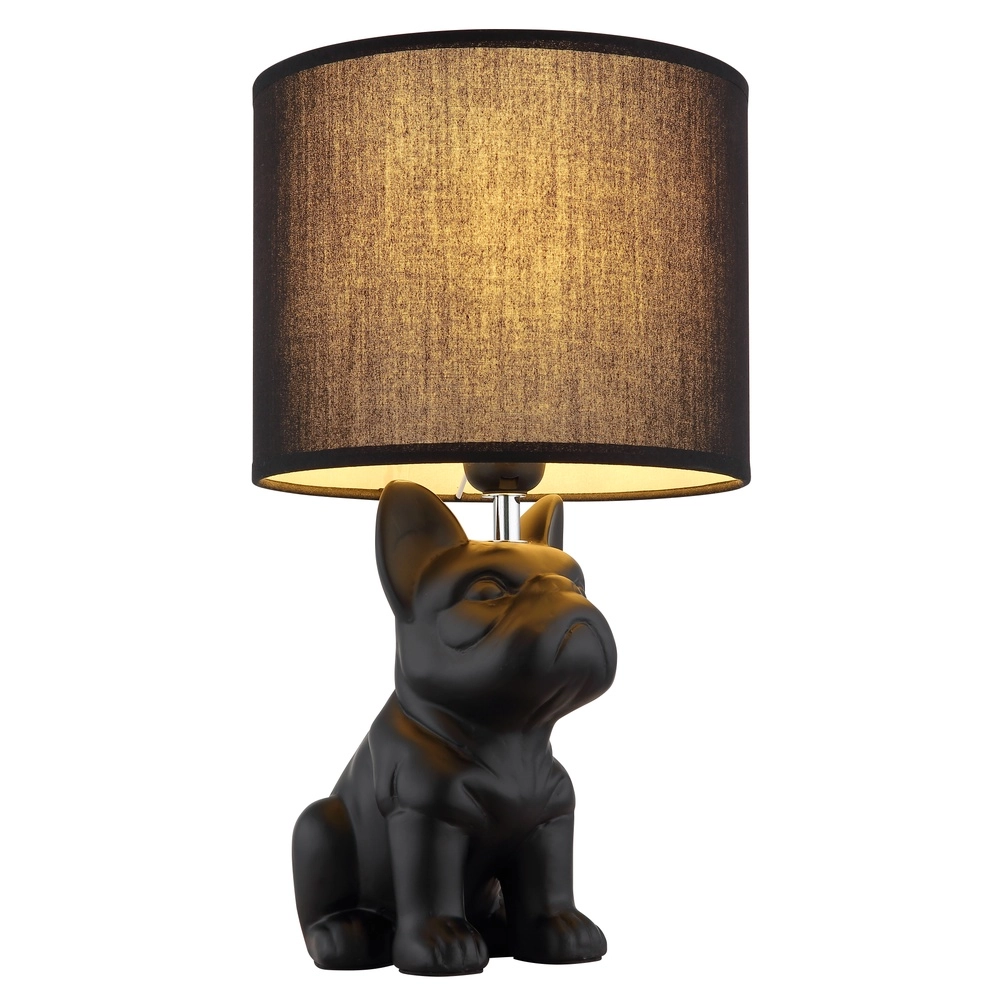 Lampe de table Dogo Noir de chien avec un bonnet Globo 9007371566686