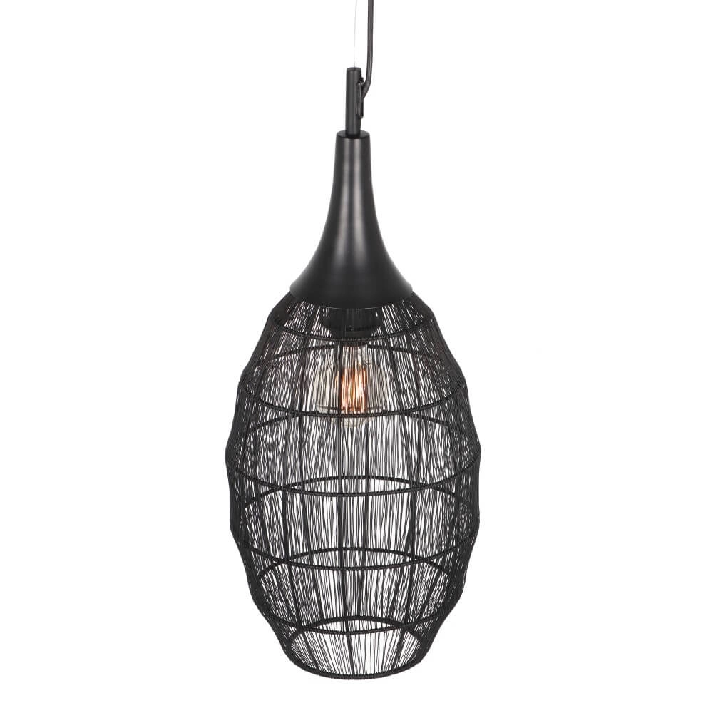 Lampe à suspension ovale Soraya Ø 26 cm - noir Trio 4017807617436