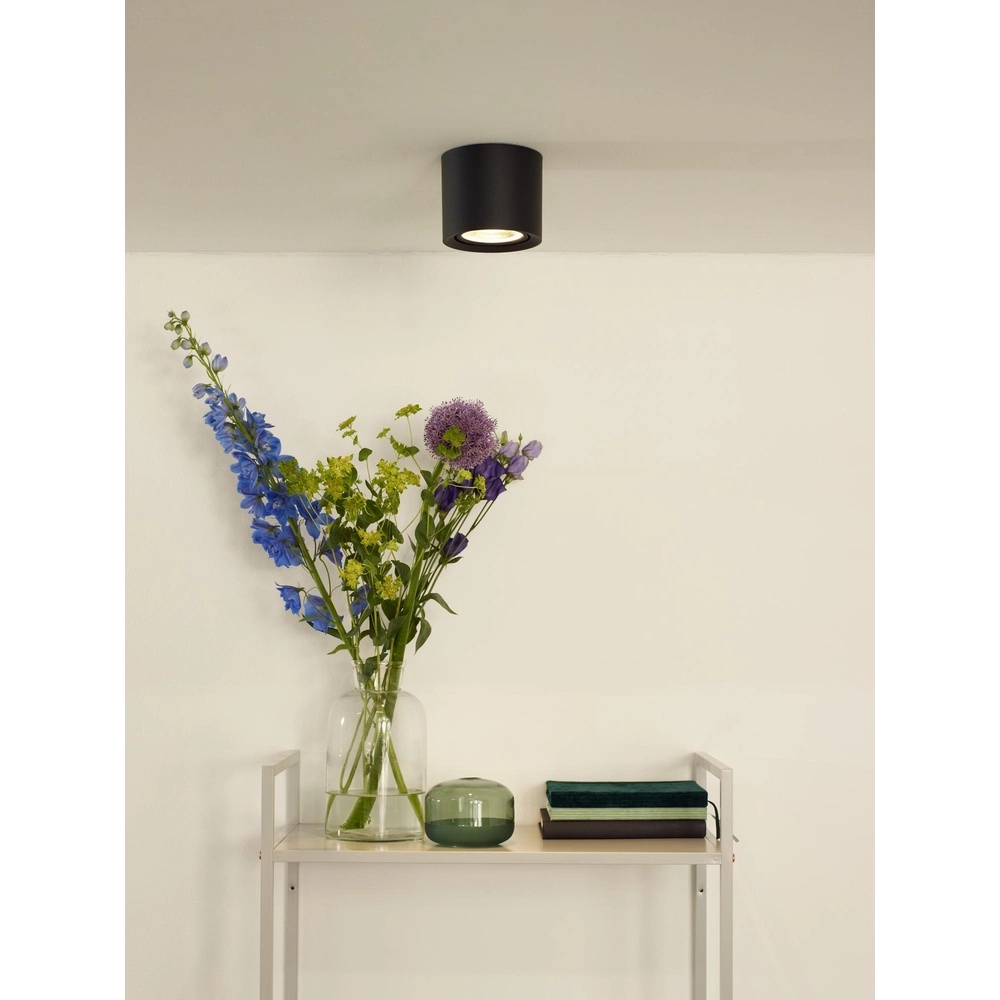 Tache au plafond Ø 12cm Fedler GU10 ES111 noir Lucide 5411212092120