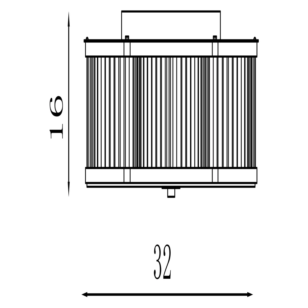 Plafonnier Lotus laiton antique Ø 32cm Searchlight 5053423302133
