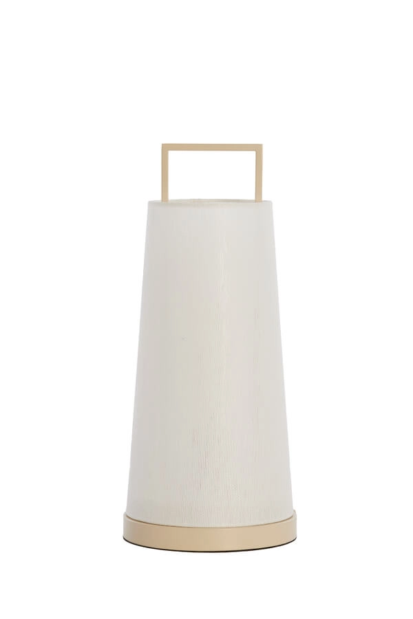 Lampe de table Japandi Fyon Ø 20cm crème avec blanc Light & Living 8717807730666
