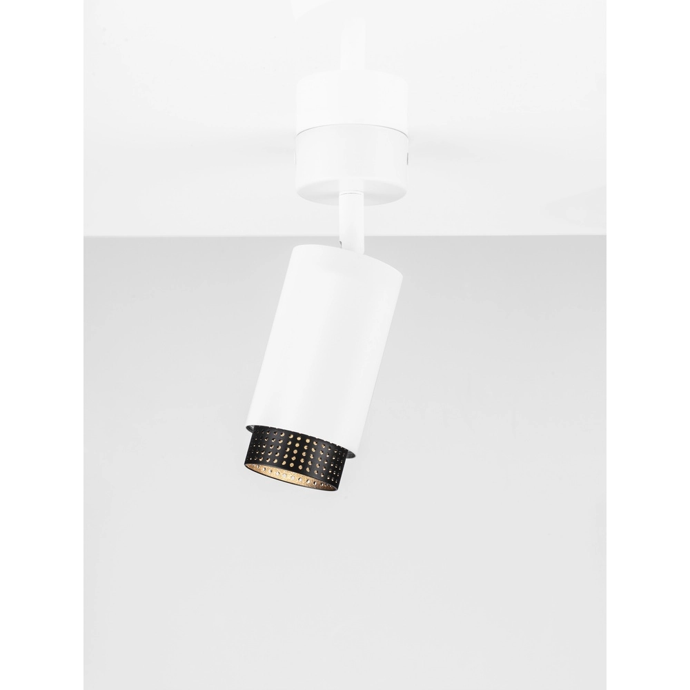 Spot de plafond Nessi Orientable blanc avec noir Lyora 5212017475138