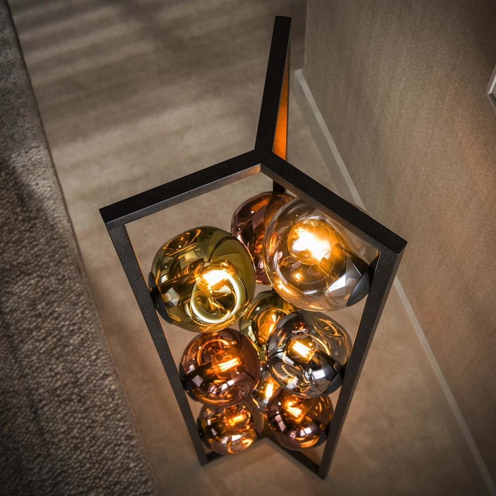 Lampe de pied en verre Stellar 9 lumières Lyora 8716803511590