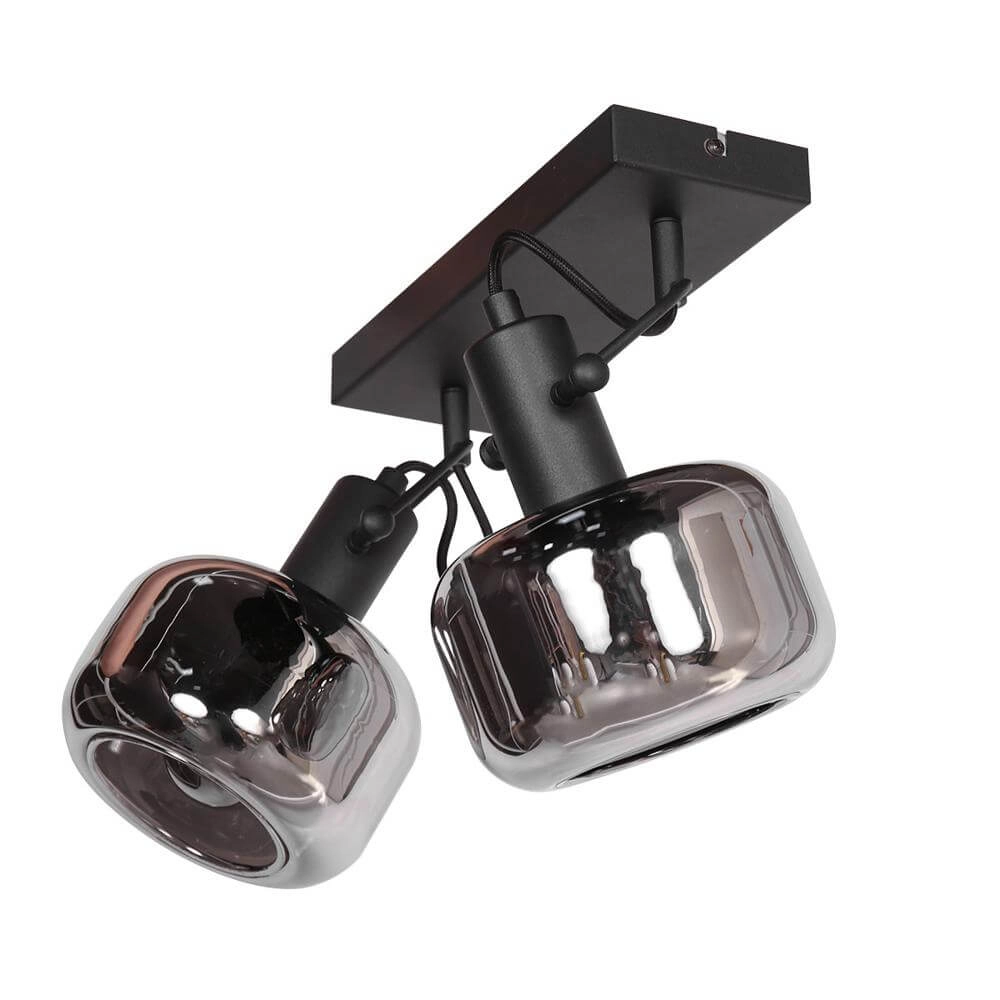 Applique murale double Glaslic verre fumé Steinhauer 8712746174076