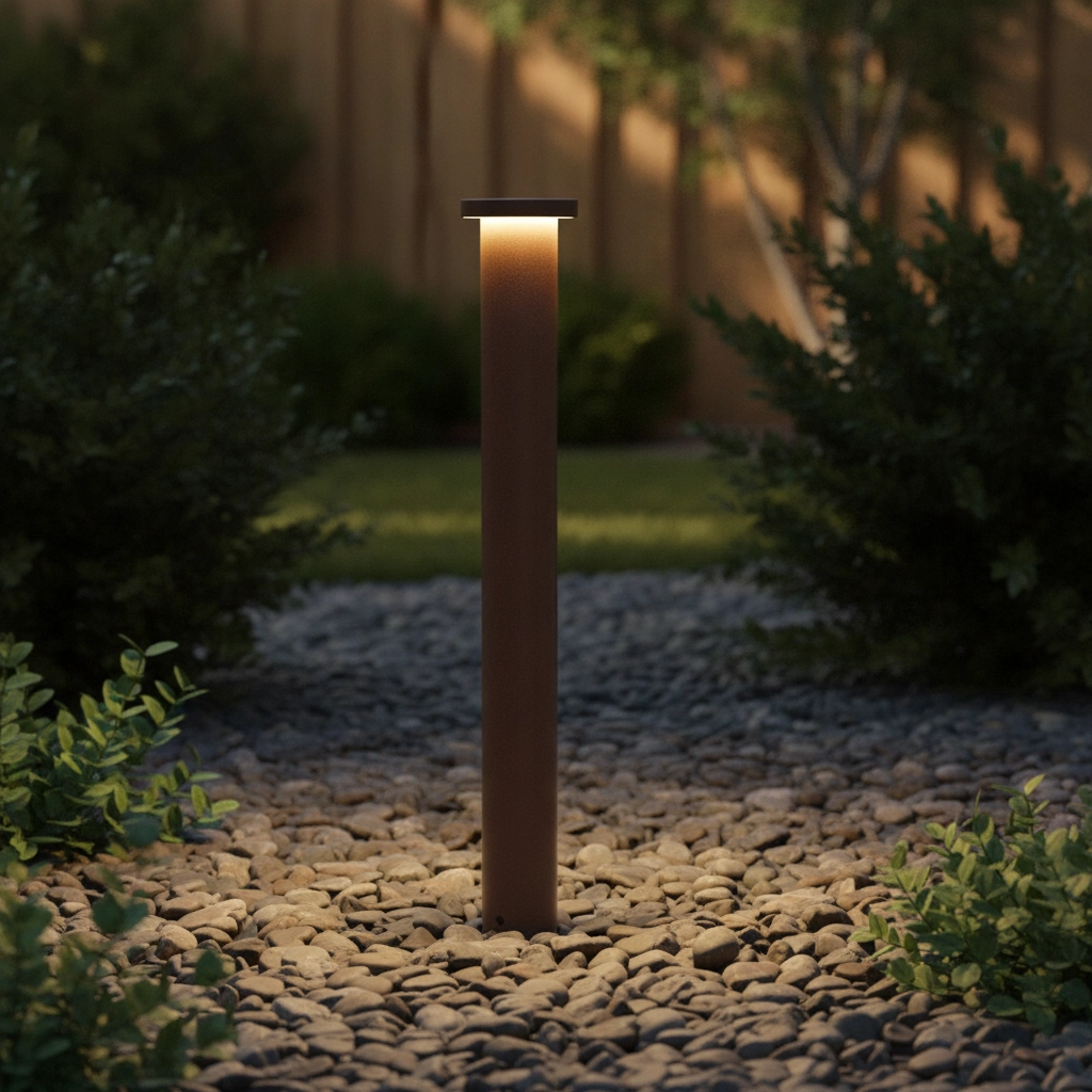 Éclairage de chemin moderne Bast brun rouille 65cm - 3000K