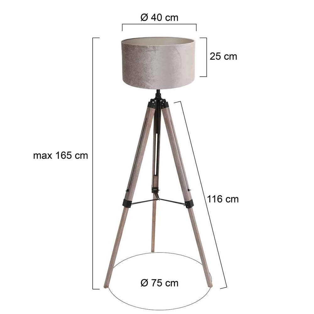 Lampadaire trépied Triek avec capuchon argenté Steinhauer 8712746176162