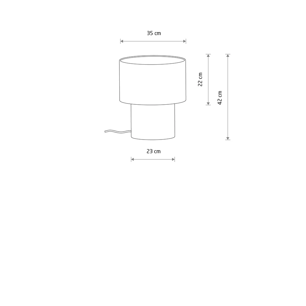 Lampe de table Santana Ø crème 35cm Lyora 5903139122054