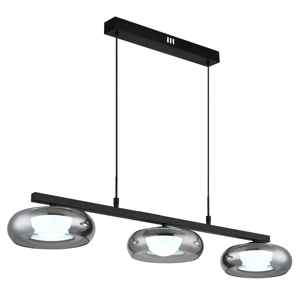 Lampe pendante de conception Carlene Noir à 3 lumières Globo 9007371566181