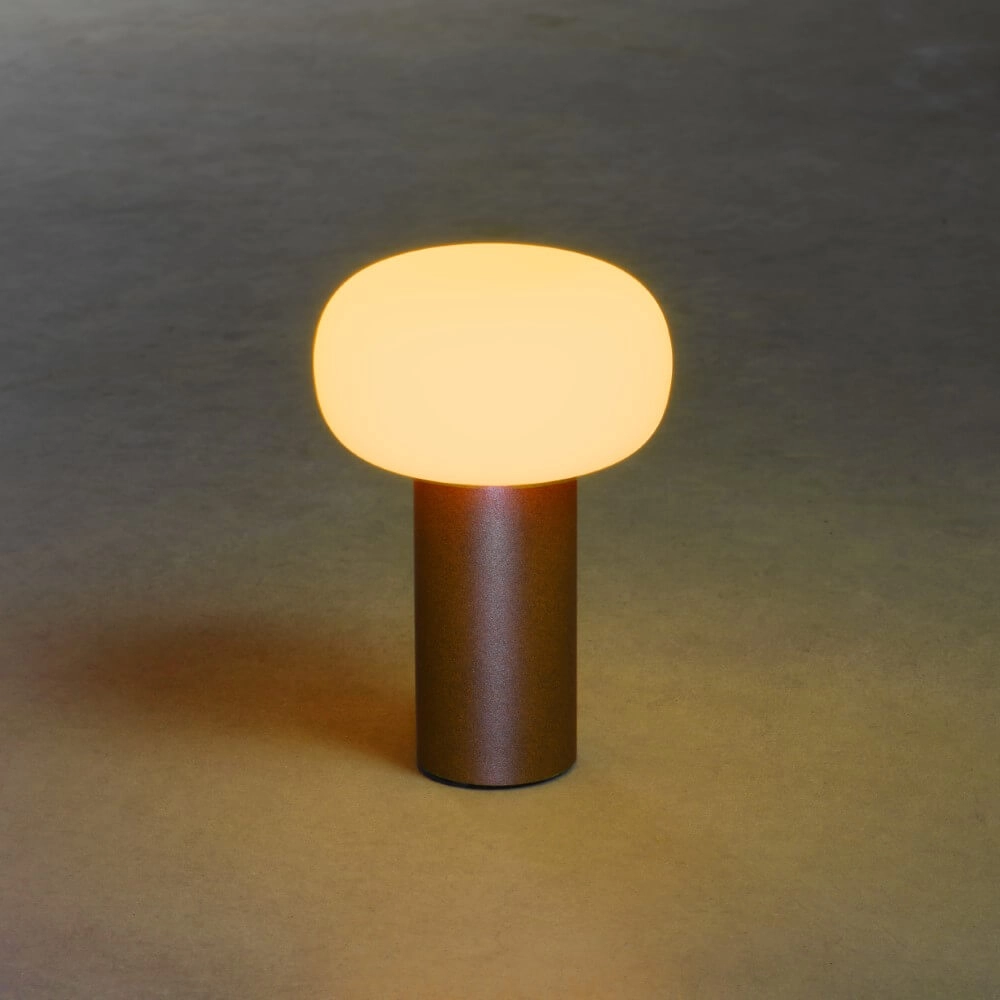 Lampe de table rechargeable Antibes brun rouille KonstSmide 7318308269726