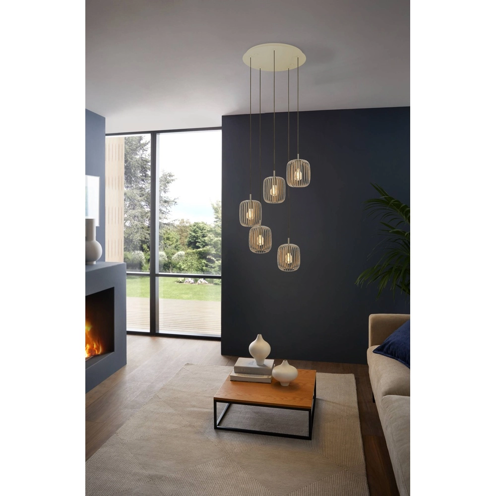 Lampe suspendue à 5 lumières Romazzina sable - E27 Eglo 9008606299904