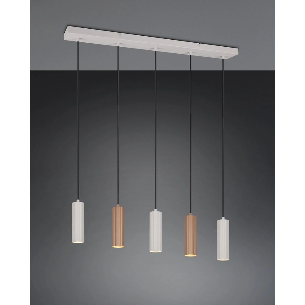 Suspension Soka 5-brun moka clair et gris Trio 4017807670158