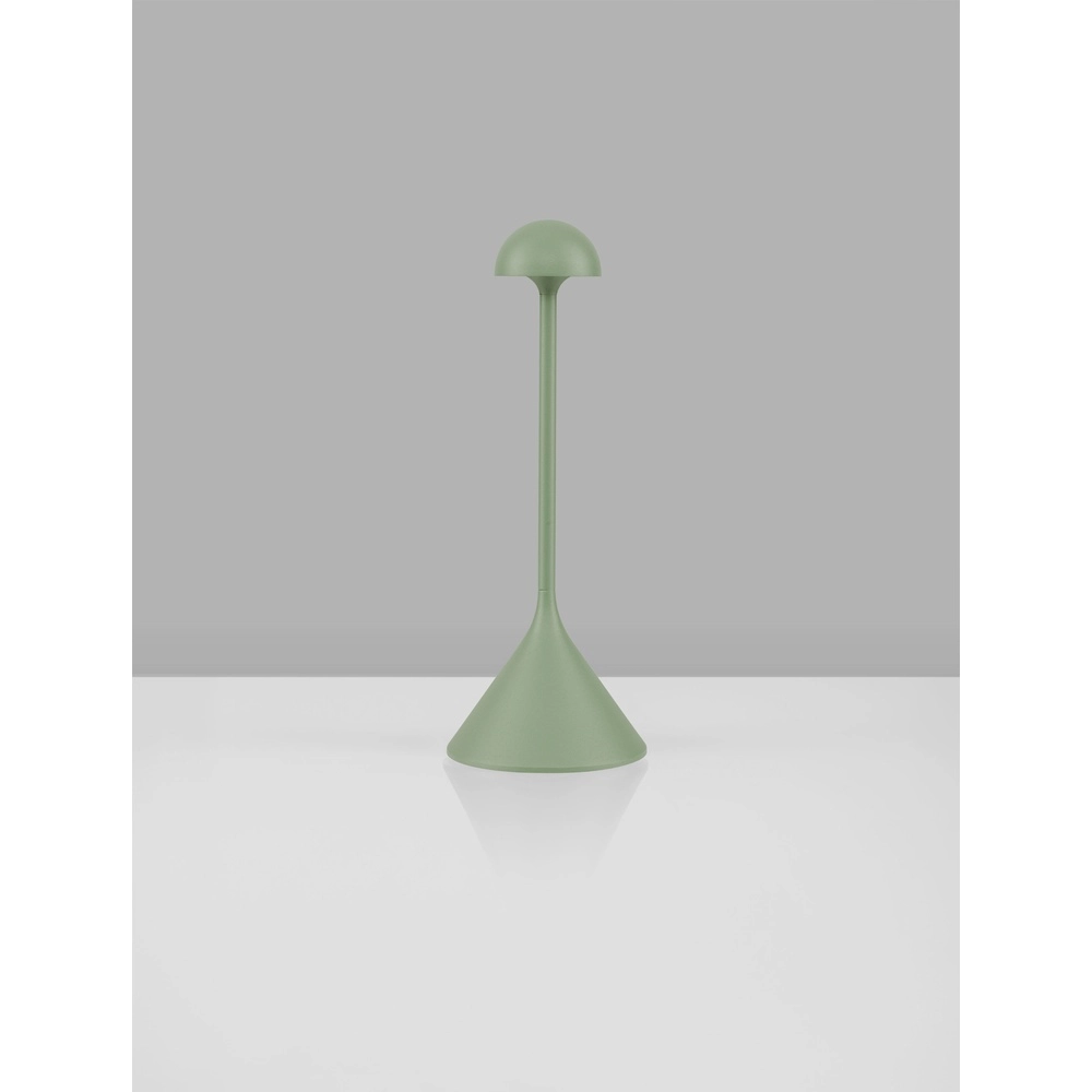 Lampe de table Dalt vert olive rechargeable avec USB Lyora 5212017477057