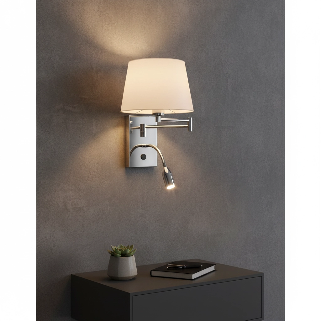 Applique murale Cingo chrome avec blanc Lyora 5212017403872