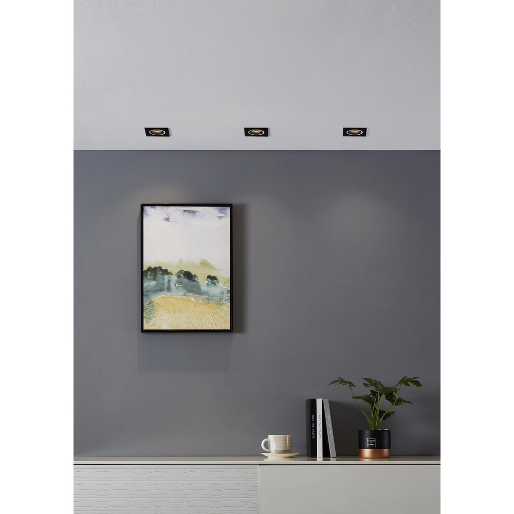 Tache en retrait Zigbee Carosso-Z noir - carré Eglo 9008606259793