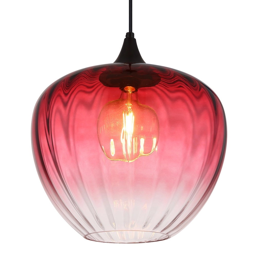 Lampe suspendue Sander Verre rouge Globo 9007371515127