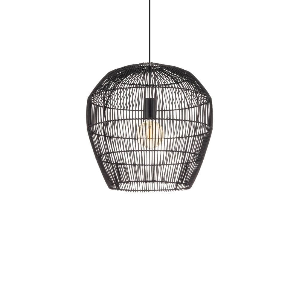 Suspension en rotin Haiti S Ø 43cm noir Lyora 5903139111669