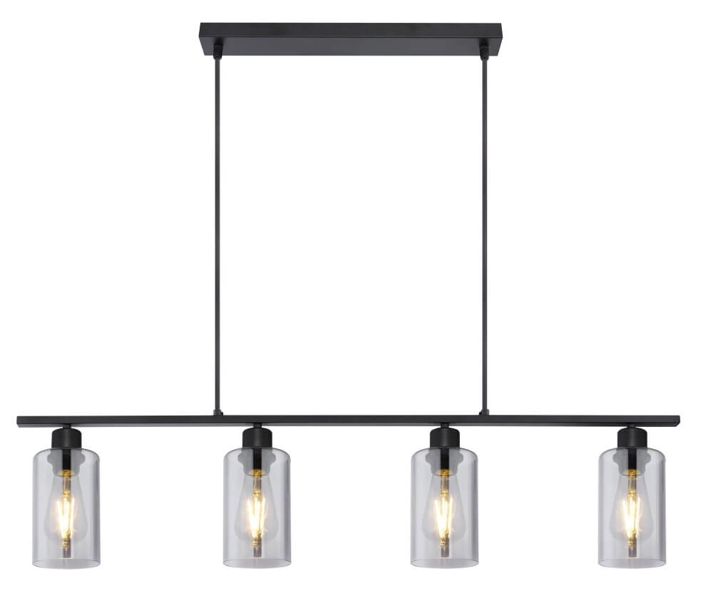 Lampe suspendue Hadera avec verre fumé Lampe suspendue Hadera avec verre fumé