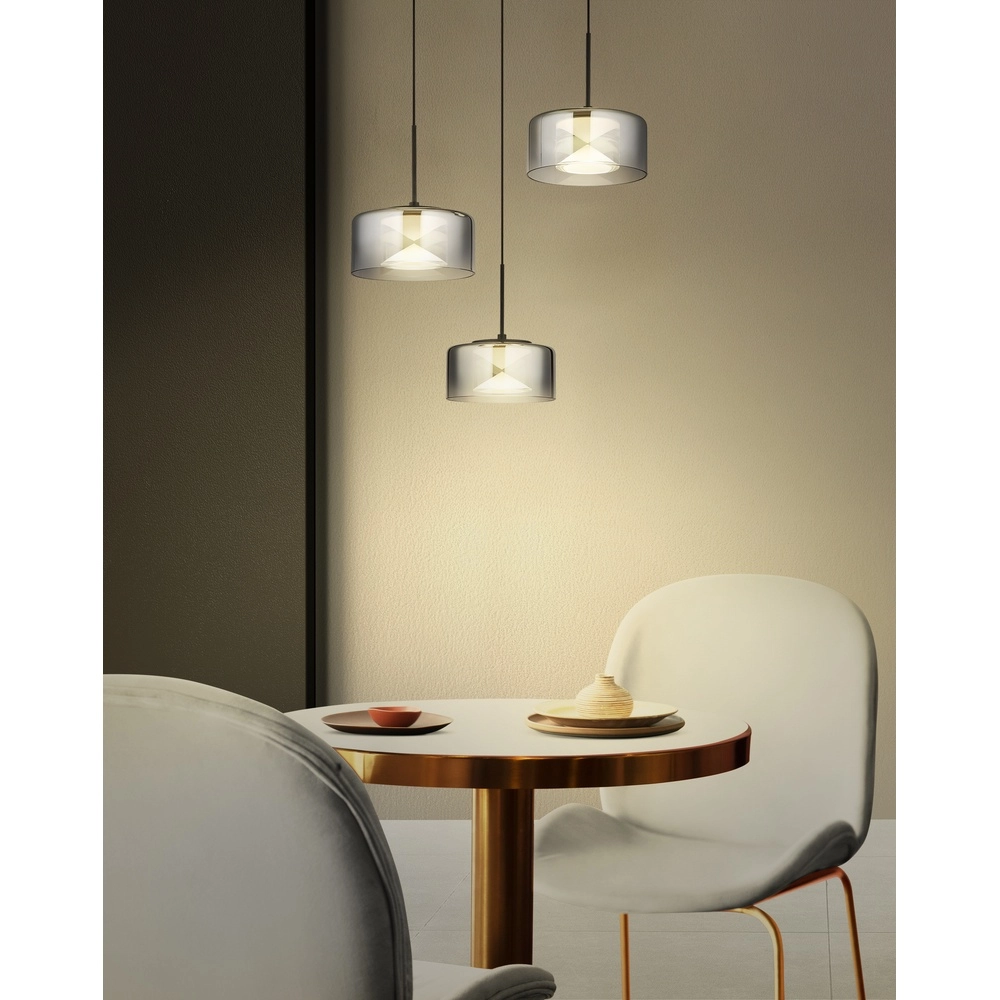 Lampe pendante de conception Belinda Noir à 3 lumières Globo 9007371531318