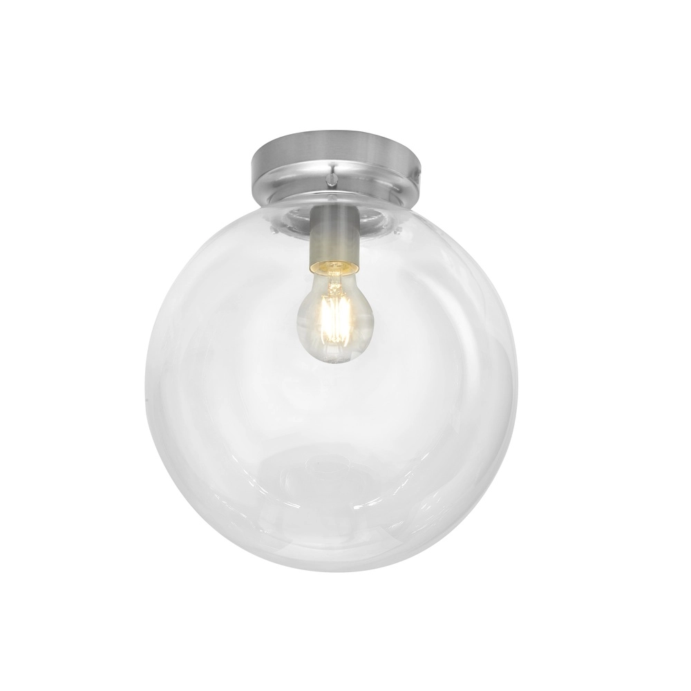 Plafonnier Globe verre transparent Ø 30cm