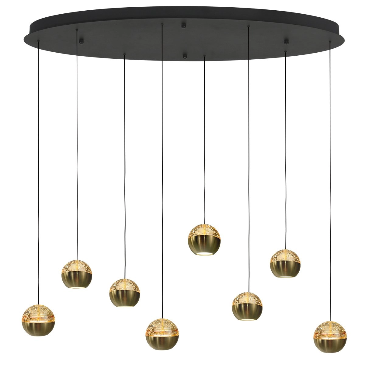 Lampe suspendue ovale Belluno LED 8 lumières - laiton Steinhauer 8712746183993