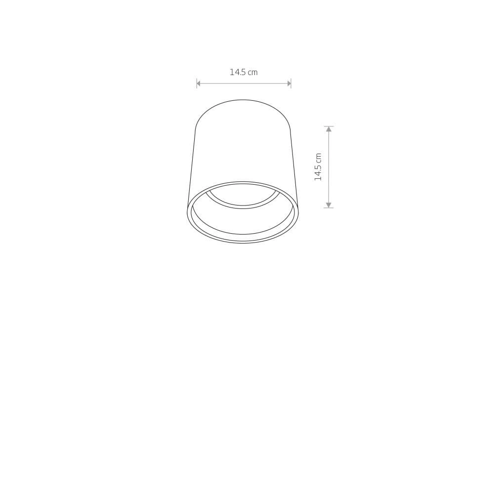 Spot rond en saillie Shy de béton Lyora 5903139939393