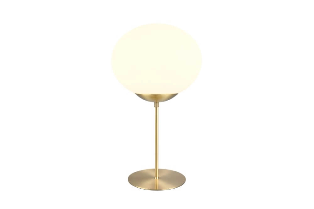 Lampe de table Fomento Ø 30cm - laiton avec verre blanc Trio 4017807616170